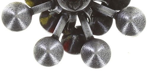 image for Earring Stud Magic Fireball Black / Red / Yellow  Classic Size (21mm Ø)