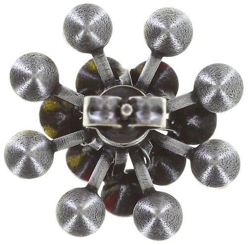 image for Earring Stud Magic Fireball Black / Red / Yellow  Classic Size (21mm Ø)