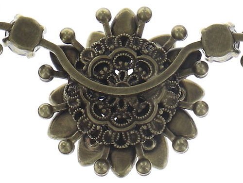 Bild für Choker Collier lang Lotus Flower Weiß  Größe M