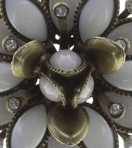 image for Earring Stud Lotus Flower White  size M