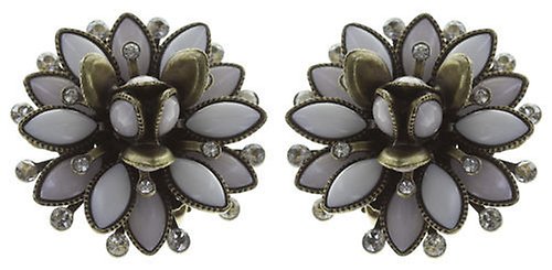 image for Earring Clip Lotus Flower White  size M