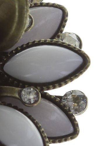 image for Earring Clip Lotus Flower White  size M