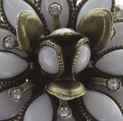 image for Earring Clip Lotus Flower White  size M