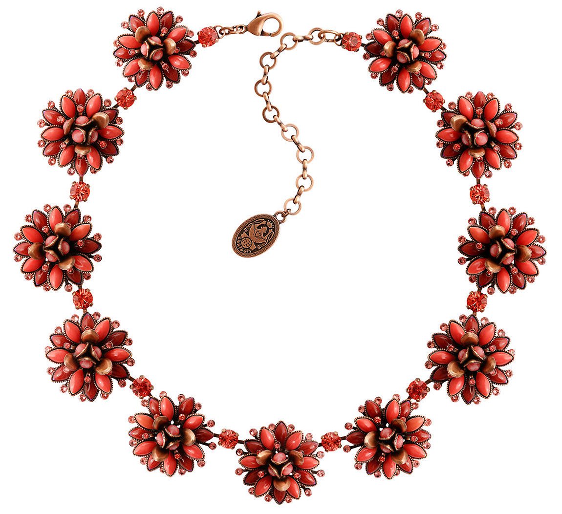 Bild für Choker Collier lang Lotus Flower Rot  Größe M