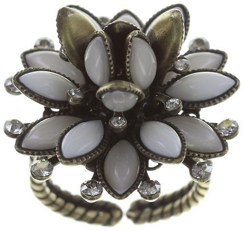 image for Ring Lotus Flower White  size M