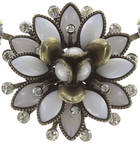 image pour Collier ras-de-cou long Lotus Flower Blanc  size M