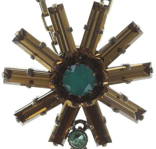 image for Necklace Pendant Spider Daisy - Daisy Spider Brown / Green  