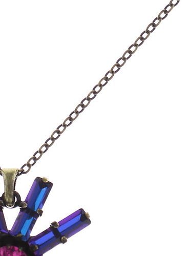 image for Necklace pendant Spider Daisy - Daisy Spider Red / Lila  