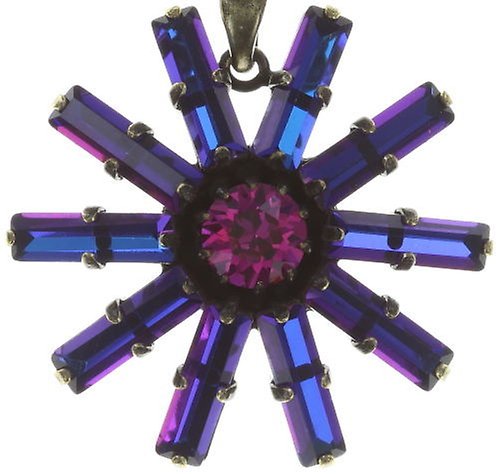 image for Necklace pendant Spider Daisy - Daisy Spider Red / Lila  