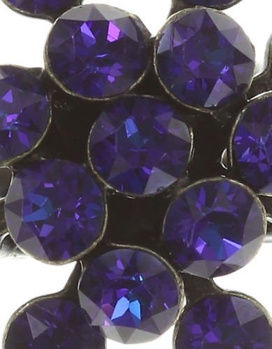 image pour Anneau Magic Fireball Bleu / Lila crystal heliotrope mini