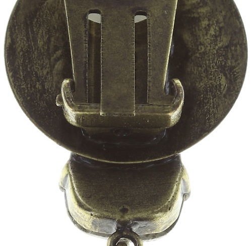 image for Earring Clip Dangling Inkas in Manhattan Silver / Brass  