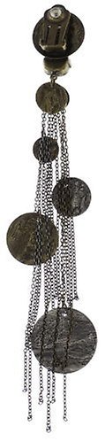 image for Earring Clip Dangling Inkas in Manhattan Silver / Brass  