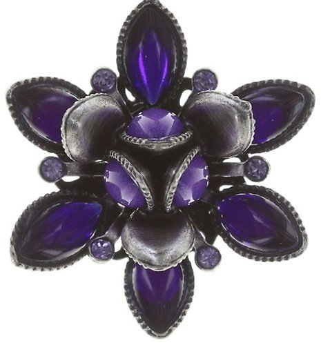 image for Earring Stud Dangling Lotus Flower Lila  size S