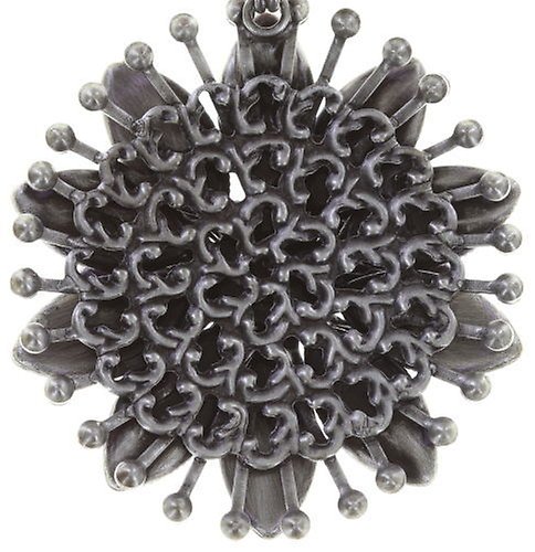 image pour Boucle d'oreille Clip pendante Lotus Flower Lila  size XL,M