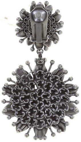 image pour Boucle d'oreille Clip pendante Lotus Flower Lila  size XL,M