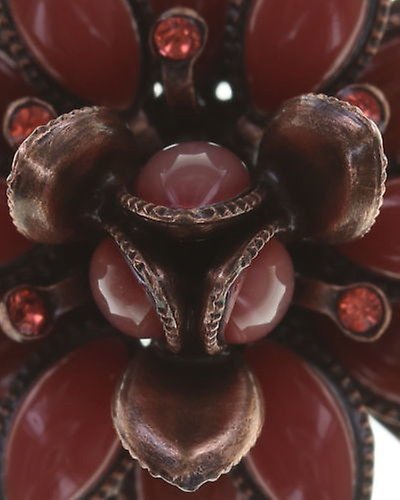 image for Ring Lotus Flower Red  size M