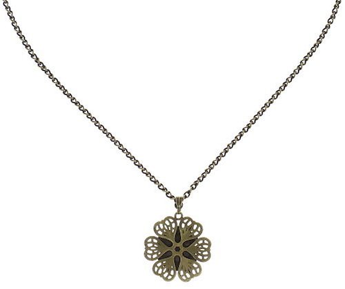 image for Necklace Pendant Flower Shadow Green  size S