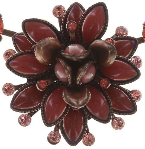 image for Necklace Choker Long Lotus Flower Red  size M