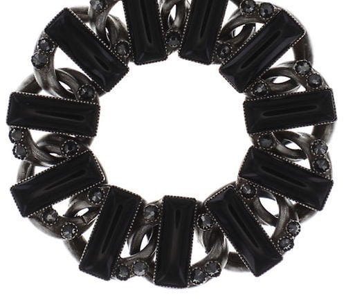 image pour Boucle d'oreille Clip pendante Heavy Metals Noir  