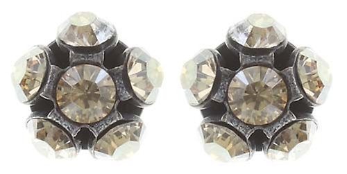 image pour Clou d'oreille Disco Balls Beige crystal golden shadow PP 18