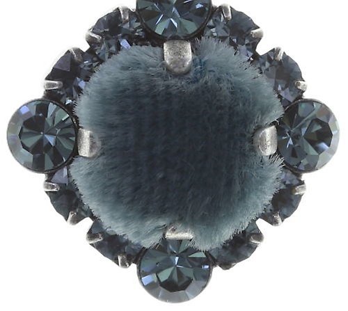 image for Earring stud dangling Velvet Glitz Light Blue  