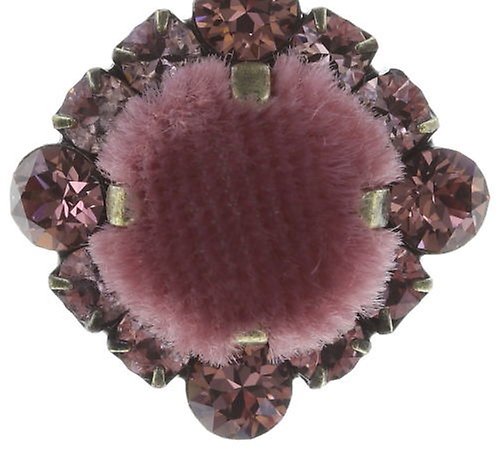 image for Earring Stud Dangling Velvet Glitz Pink  