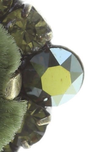 image for Earring Dangling Velvet Glitz Green  