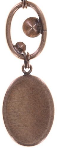 image for Earring Eurowire Dangling Oval in Concert Red  