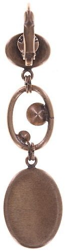 image for Earring Eurowire Dangling Oval in Concert Red  