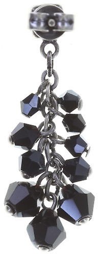 image for Earring Stud Dangling Jumping Beads Black  