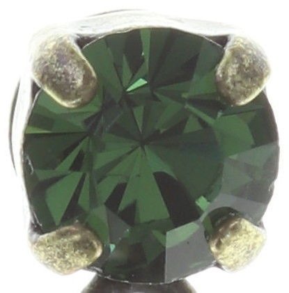 image for Earring Stud Dangling Jumping Beads Dark Green  