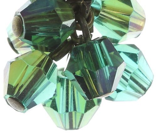 image for Earring Stud Dangling Jumping Beads Dark Green  