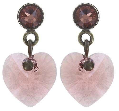 image for Earring Stud Dangling Hearts for Us Light Pink  