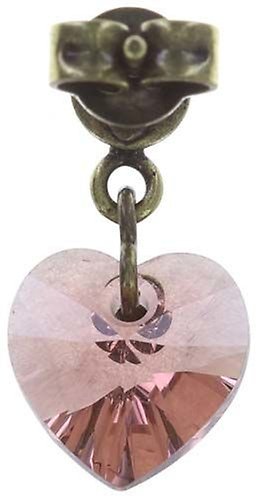 image pour Clou d'oreille pendant Hearts for Us Rose Clair  