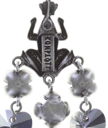 image pour Clou d'oreille pendant Little Frog Prince Bleu / Rose  