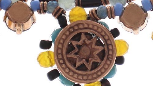 image pour Collier Beat of the Beads Bleu / Marron  