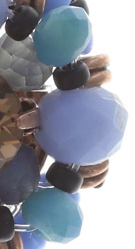 image pour Boucles d'oreilles pendantes Beat of the Beads Bleu / Marron  