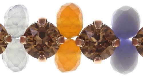 image for Bracelet Elastic Beat of the Beads Blue / Brown  