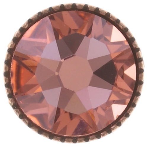 image for Earring Stud-Flat Black Jack Pink rose peach SS 34