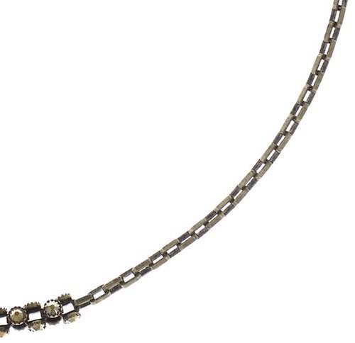 image for Necklace Neon Lights Beige crystal metallic sunshine 