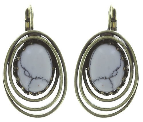 image for Earring eurowire Boho Twist White  