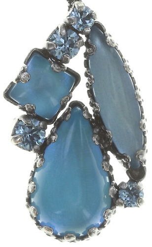 image pour Clou d'oreille pendant Jelly Star Bleu  