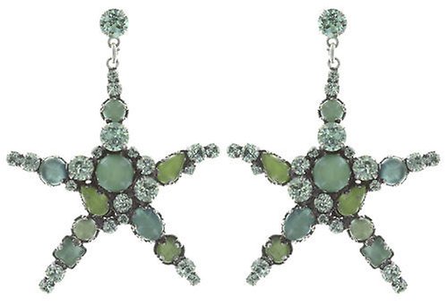 Bild für Ohrstecker baumelnd Jelly Star Grün  Größe M