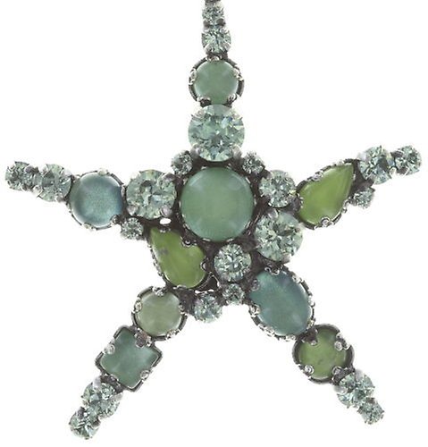 image for Earring stud dangling Jelly Star Green  size M