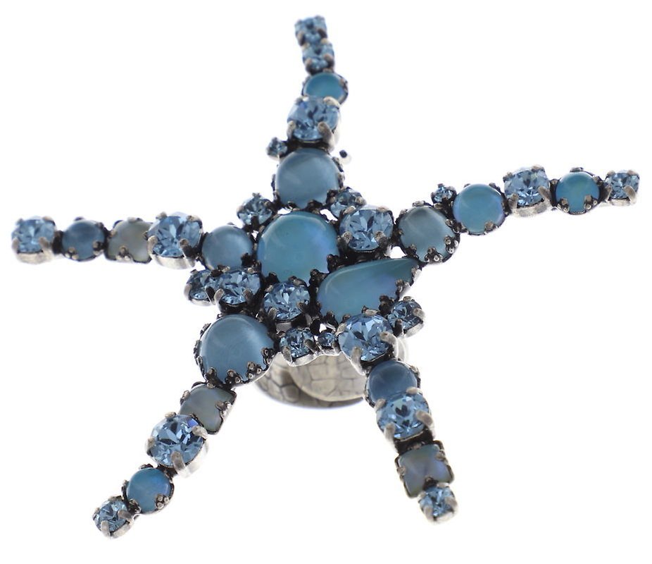 Bild für Ring Jelly Star Blau  Größe XL
