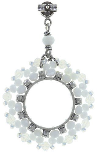 image pour Clou d'oreille pendant Beat of the Beads Blanc  