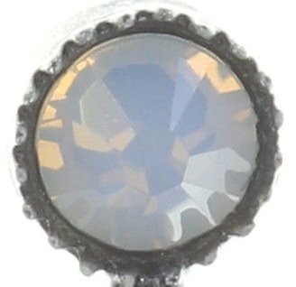 image for Earring stud dangling Beat of the Beads White  