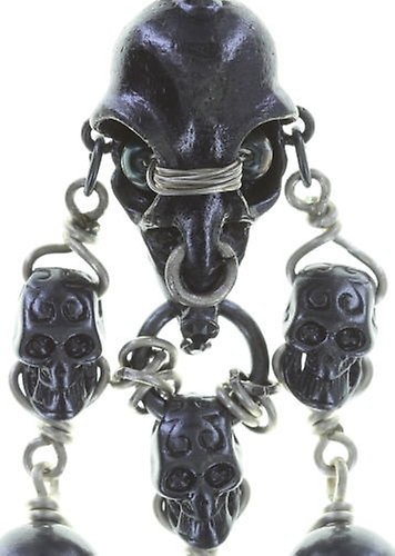Kép Earring clip dangling Spell on You Gun Metal / Lt. Antique Silver  