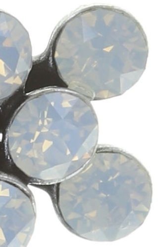 image for Earring Eurowire Magic Fireball White / Grey white opal mini