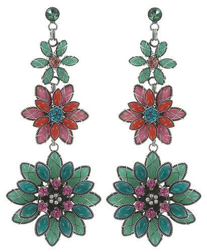 image for Earring Stud Dangling Psychodahlia Multi  size L,S,XS